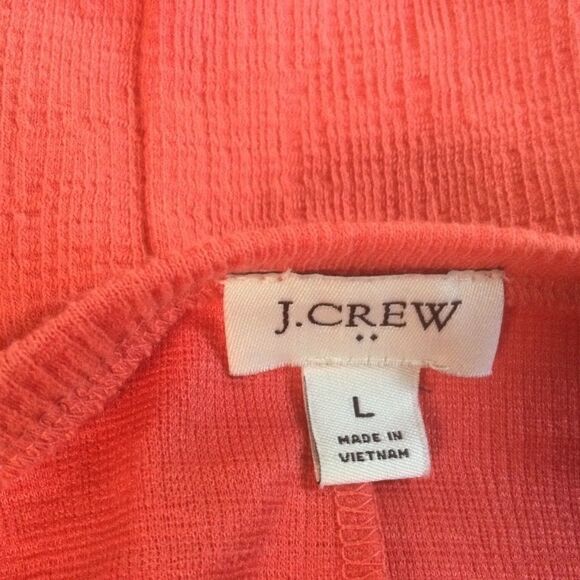 NWOT. J Crew Coral Short Sleeve Blouse Women’s L - Picture 6 of 7